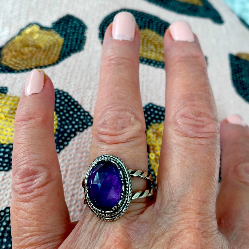 SILPADA purple amethyst sterling silver ring